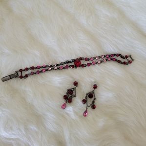 Givenchy costume jewelry bracelet and earrings set